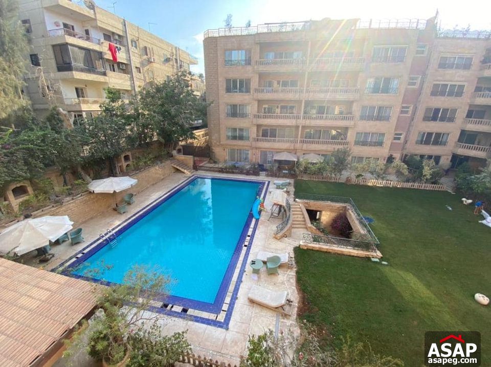 Apartment with Pool View for Rent in Maadi Sarayat Apartment with Pool View for Rent in Maadi Sarayat
