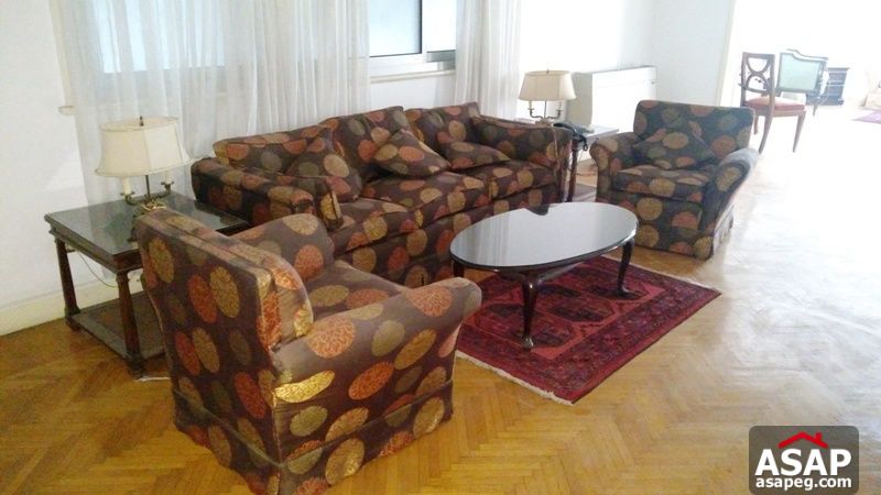 Furnished Apartment with Nice Balcony in Zamalek