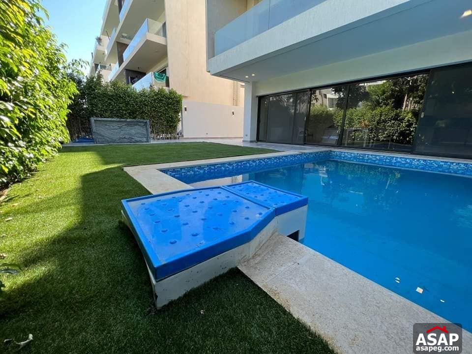 Ground Floor with Pool for Rent in Lake View Residence Ground Floor with Pool for Rent in Lake View Residence