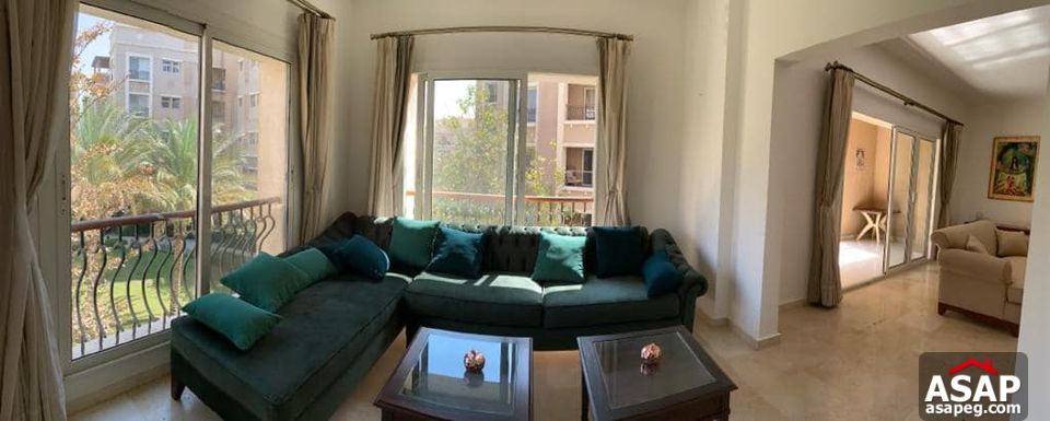 Apartment with Pool View for Rent in Katameya Plaza Apartment with Pool View for Rent in Katameya Plaza