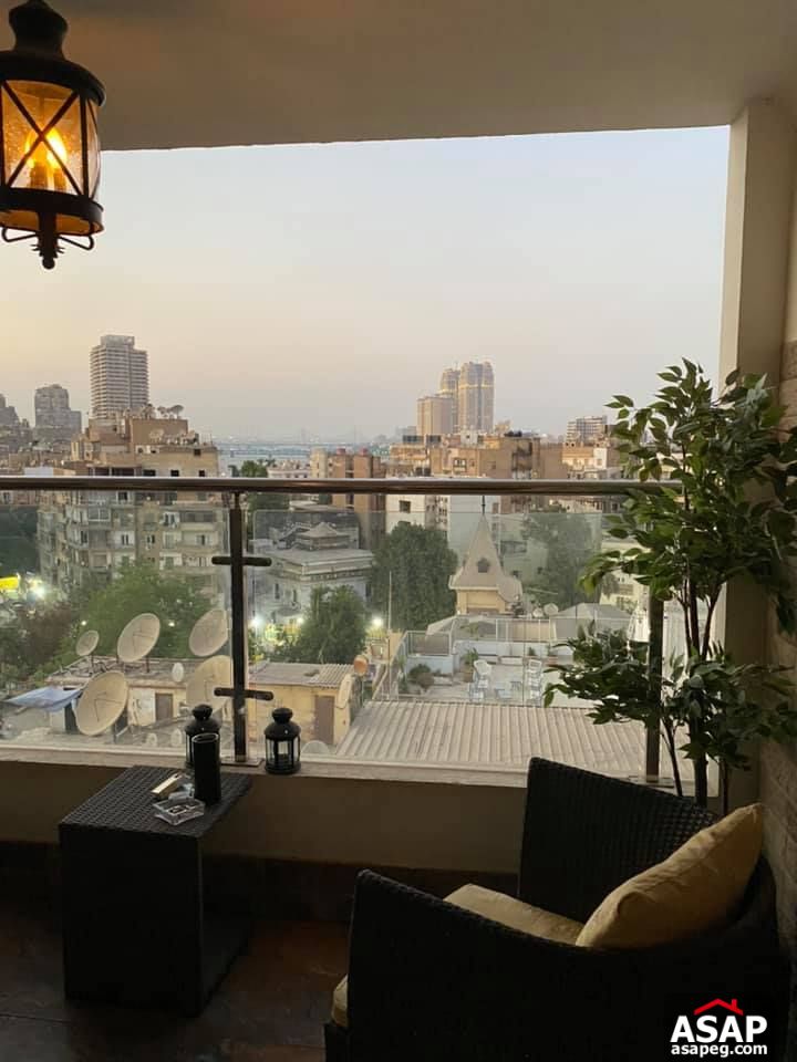 Flat with Nile View for Rent in Zamalek