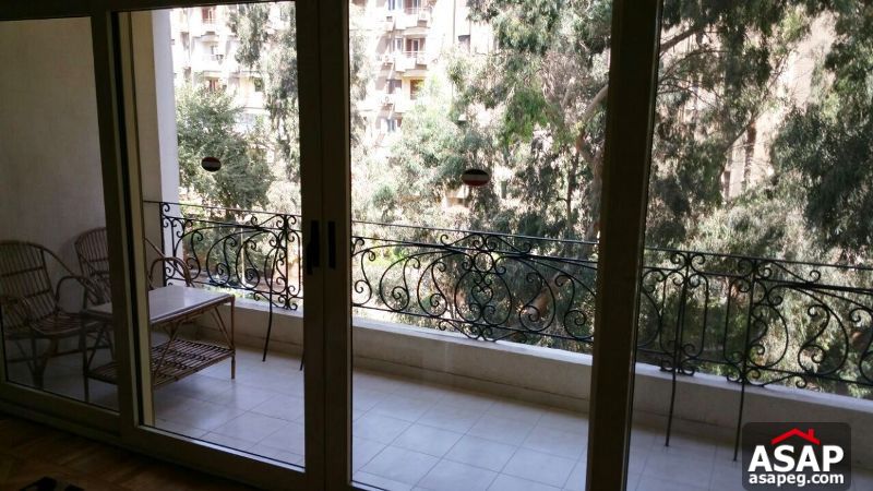 Furnished Apartment with Garden View for Rent in Maadi