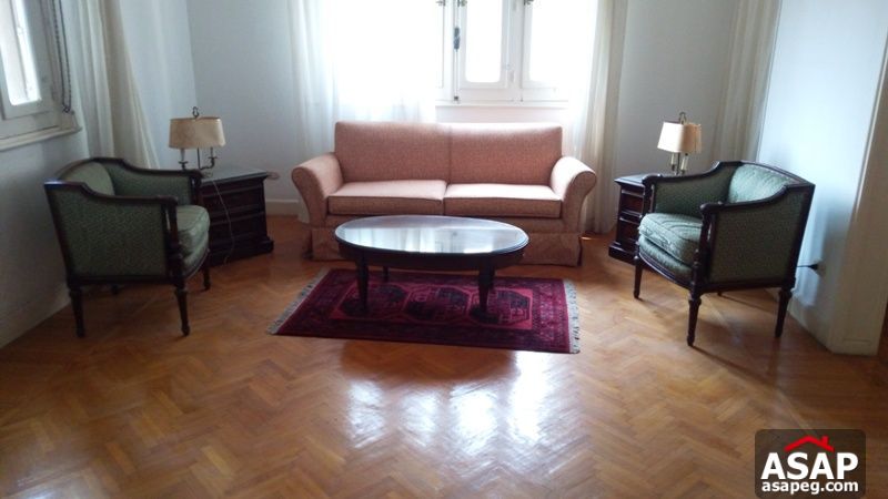 Furnished Apartment with Nice Balcony in Zamalek