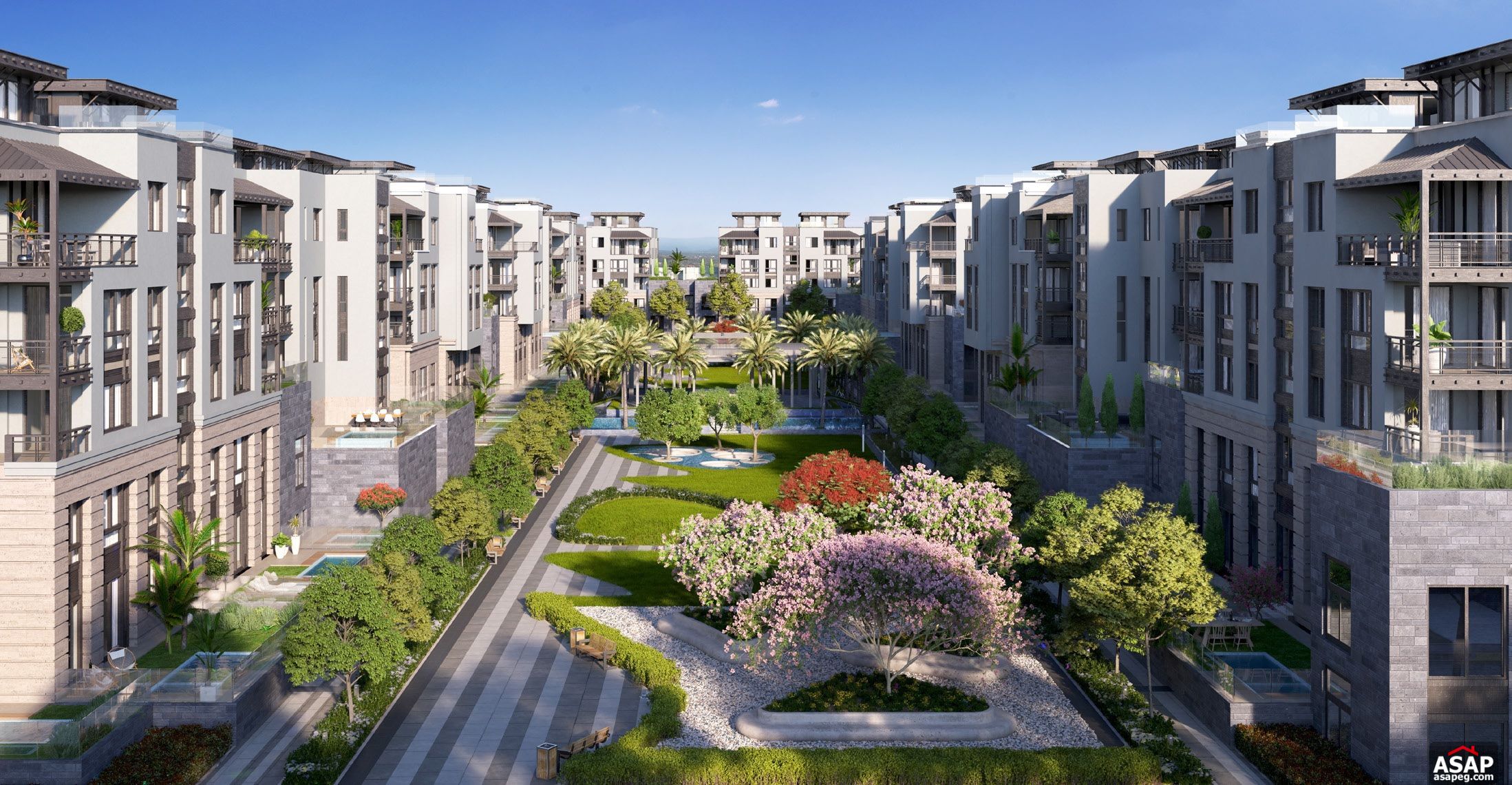 Finished Duplex with Garden for Sale in Trio Gardens Compound Finished Duplex with Garden for Sale in Trio Gardens Compound