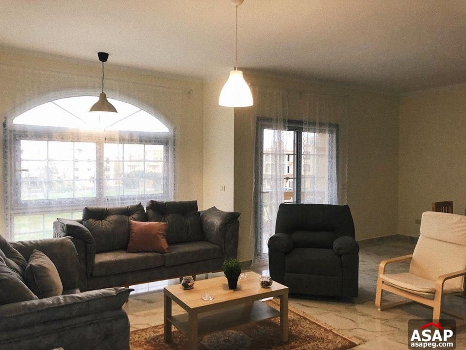 Nice Flat with Garden View for Rent in New Cairo Nice Flat with Garden View for Rent in New Cairo