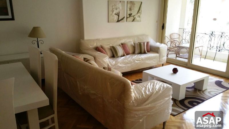 Furnished Apartment with Garden View for Rent in Maadi