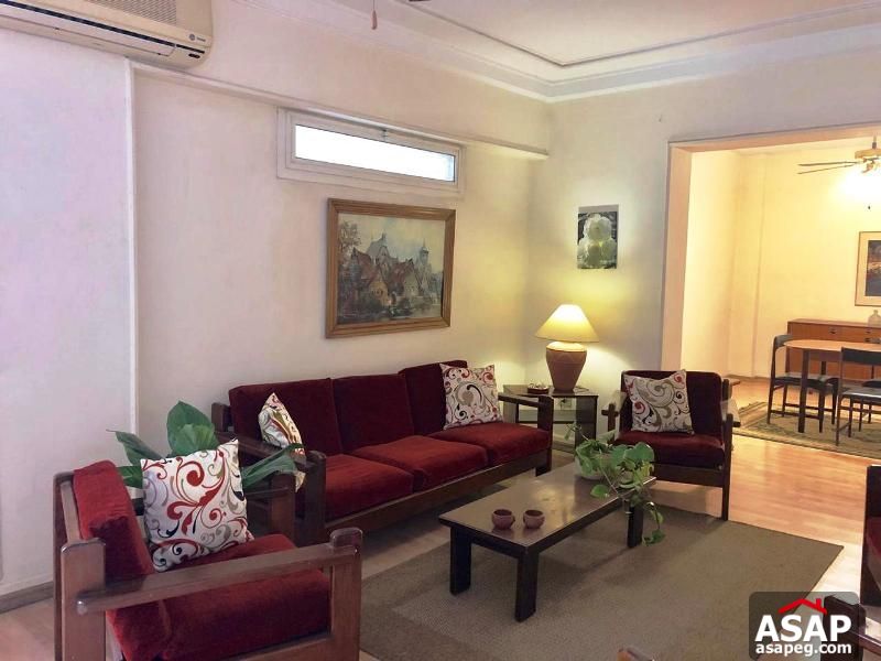 Flat with Big Balcony in Zamalek for Rent
