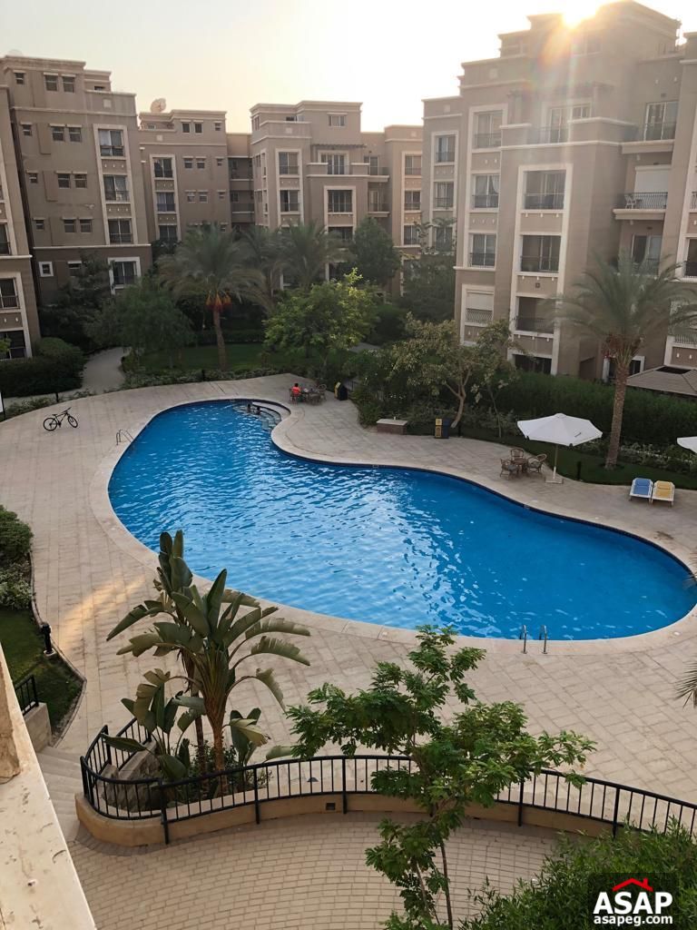 Apartment with Pool View for Rent in Katameya Plaza Apartment with Pool View for Rent in Katameya Plaza