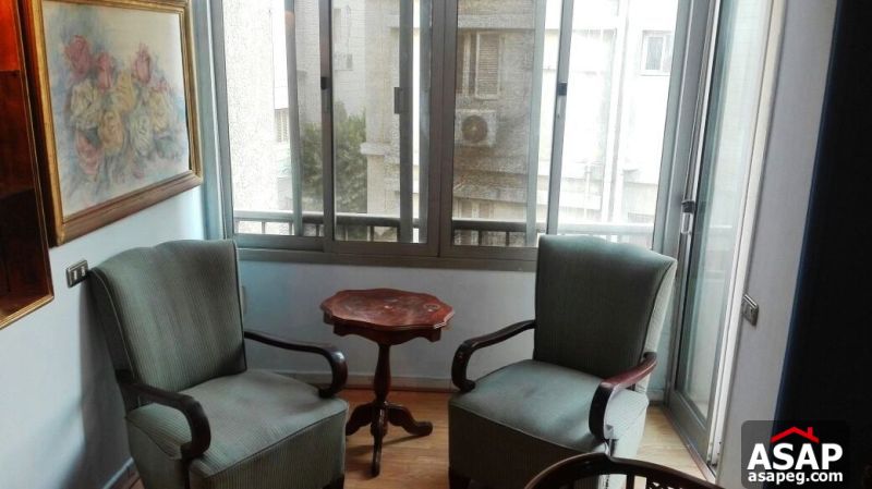 Furnished Apartment with Balcony for Rent in Maadi