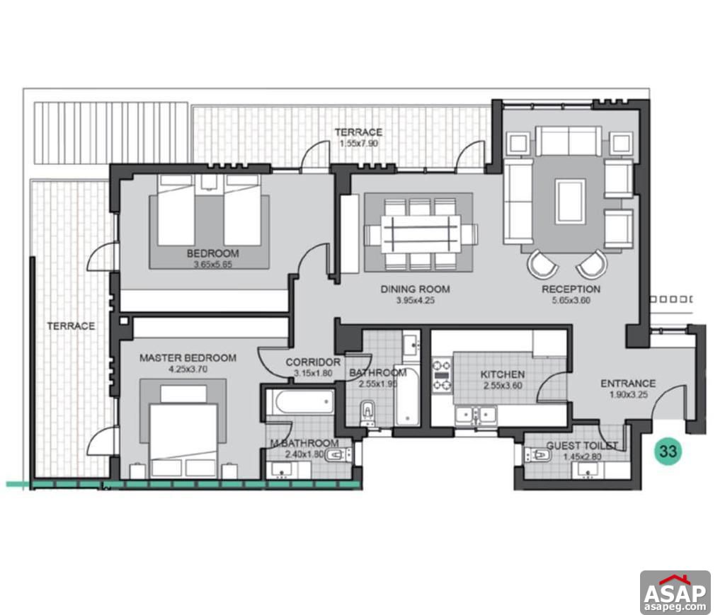 Apartment with Club View for Sale in Sky Condos