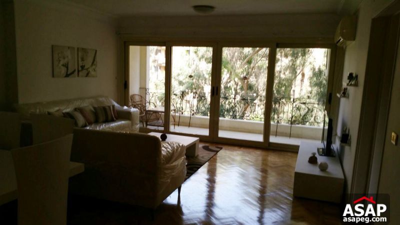 Furnished Apartment with Garden View for Rent in Maadi