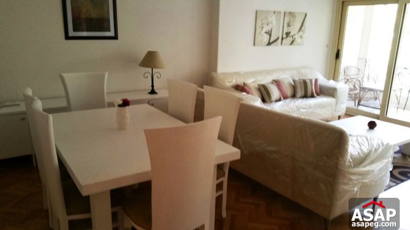 Furnished Apartment with Garden View for Rent in Maadi