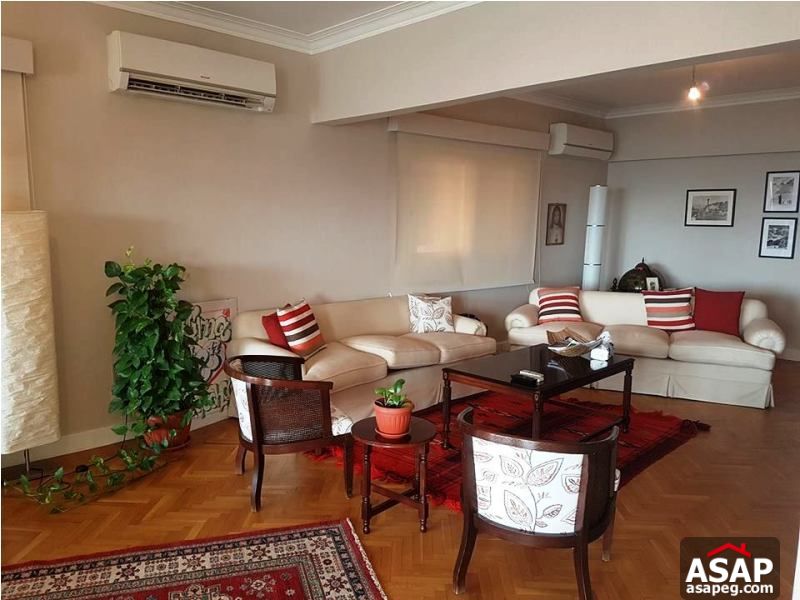 Furnished Apartment with Nile View for Rent in Zamalek Furnished Apartment with Nile View for Rent in Zamalek