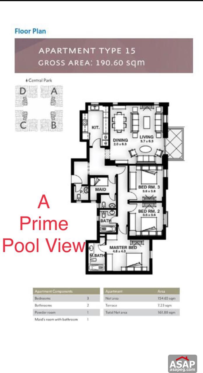 Apartment with Pool View for Sale in New Cairo Apartment with Pool View for Sale in New Cairo