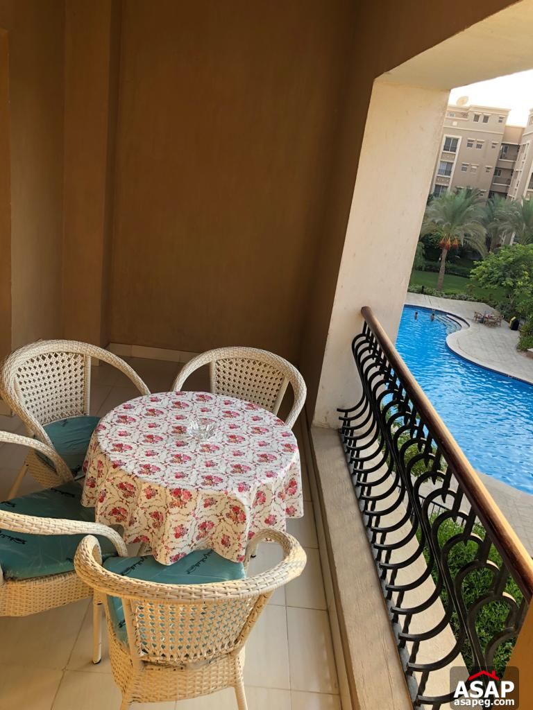 Apartment with Pool View for Rent in Katameya Plaza Apartment with Pool View for Rent in Katameya Plaza